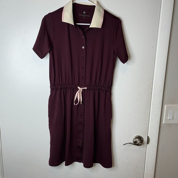 TUCKERNUK SPORT Winetasting Short Sleeve Performance Jersey Alcott Golf Dress M - Picture 3 of 12